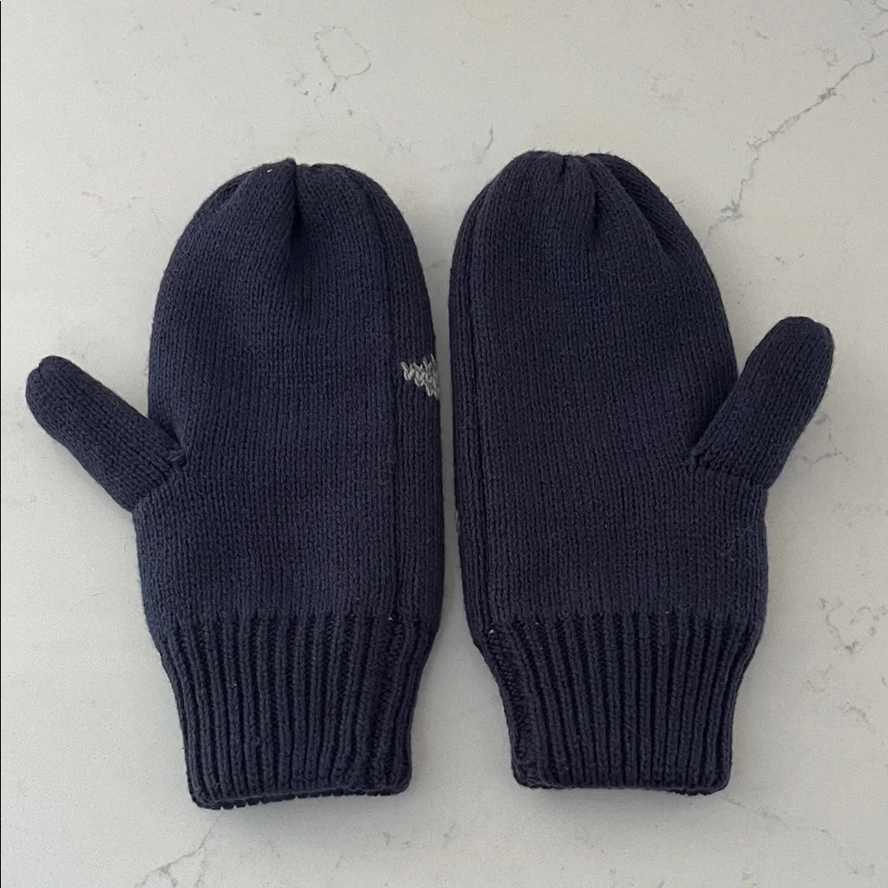 Hanna Andersson Navy and Gray Kids Mittens